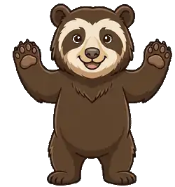 Coco the spectacled bear waving
